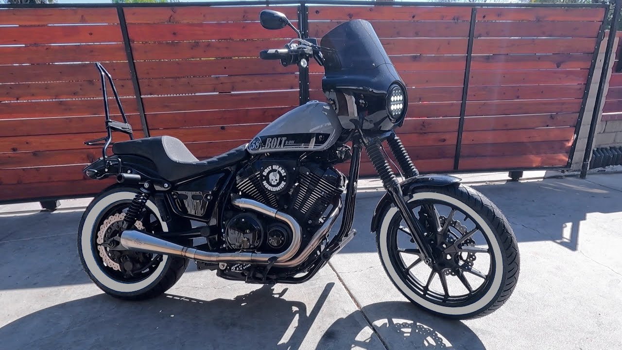 Yamaha Bolt gets New Tires - Metzeler ME888 Marathon Ultra Wide White Wall