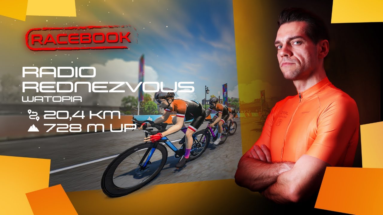 Racebook - Radio Rendezvous (20,4 km / 728 m up) - Zwift Race Recon Guide | 4K 2160p
