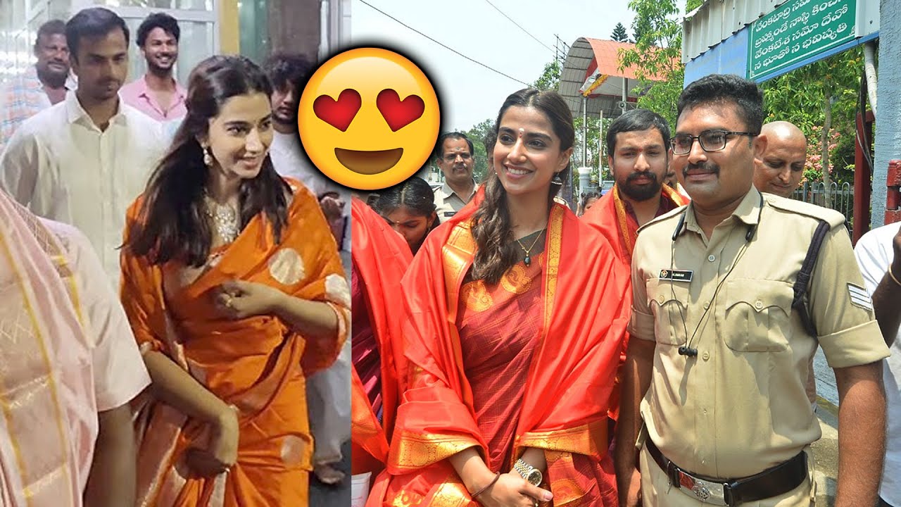 మీనాక్షికి ఇంత భక్తా😍😍 | Heroine Meenakshi Chaudhary Visits Tirumala Temple | Sri Media Prime