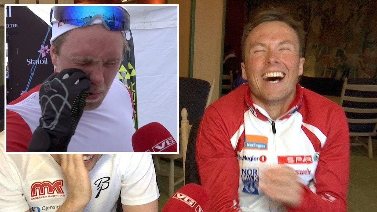 Bryter ut i latter av kompisens elleville intervju