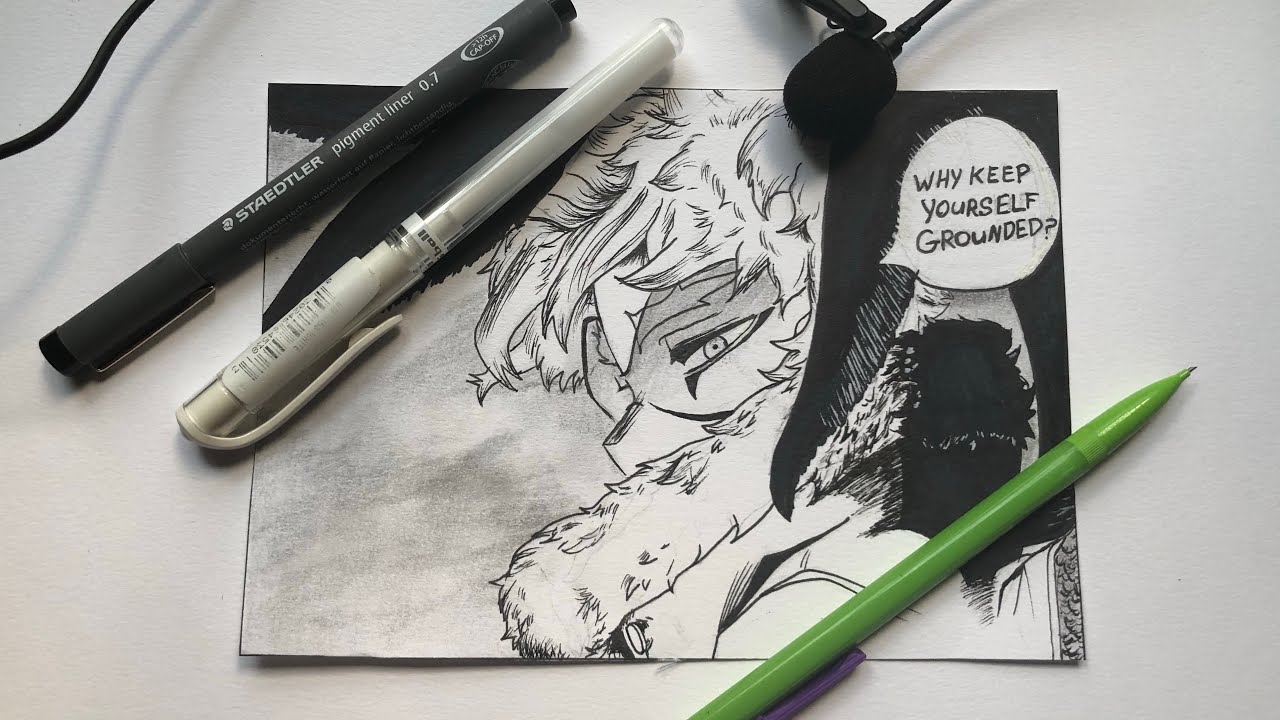 ASMR Drawing during a thunderstorm! (No talking)