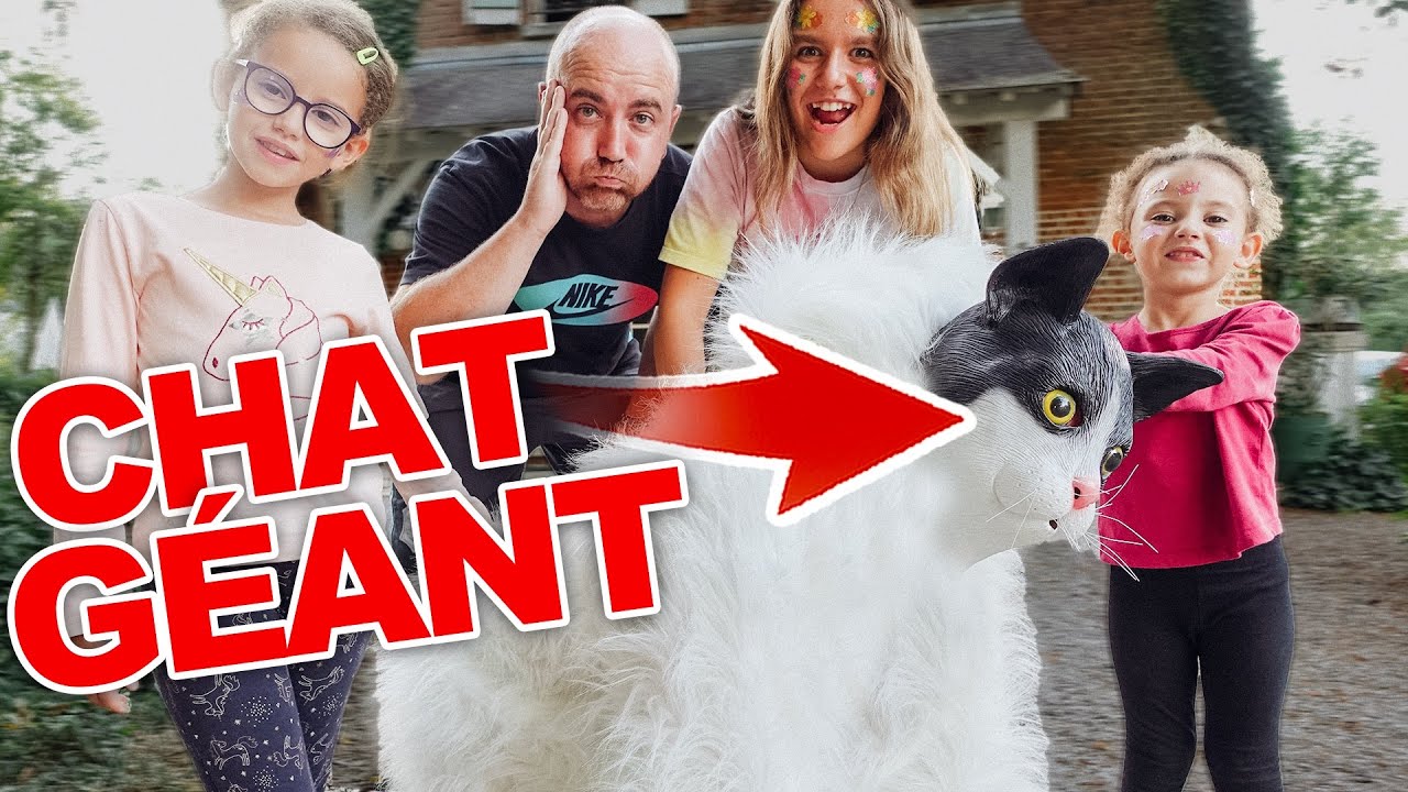ON A TROUVÉ UN CHAT GÉANT AVEC MASSILYA ET PAPA !