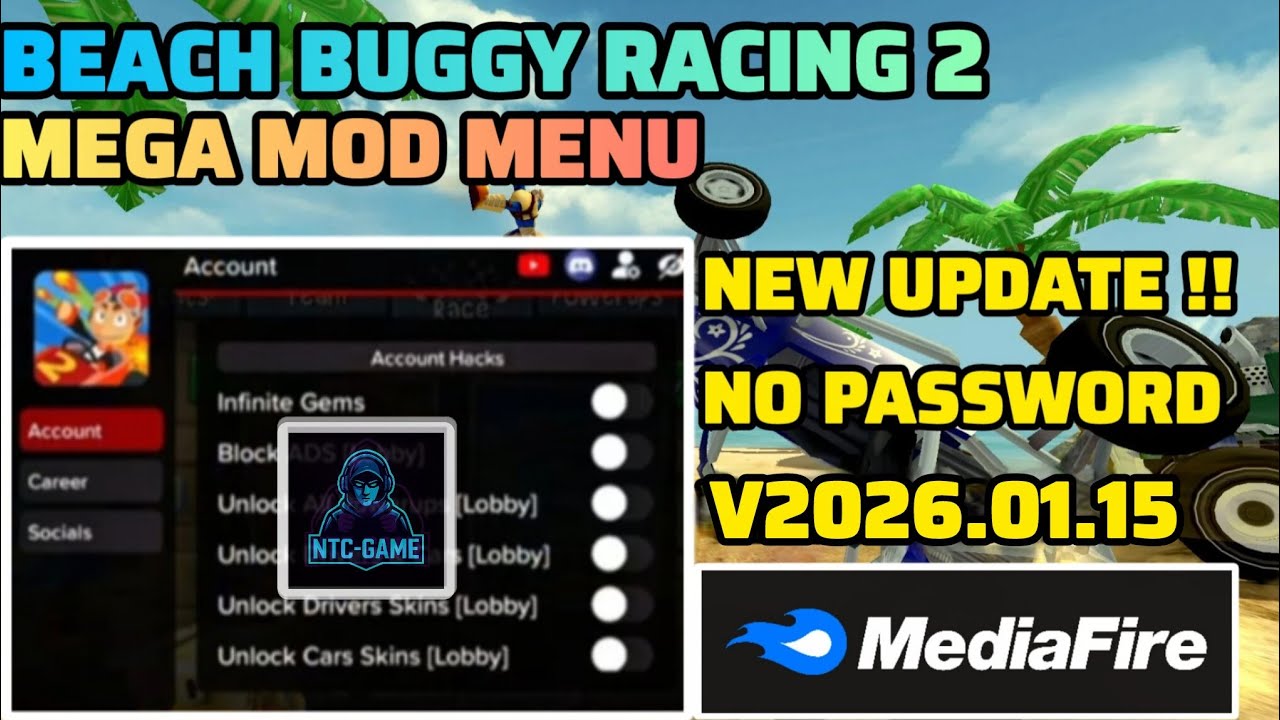 [UPDATE] Beach Buggy Racing 2 MOD MENU v2026.01.15 | Unlimited Everything & Unlocked All || NTC-GAME