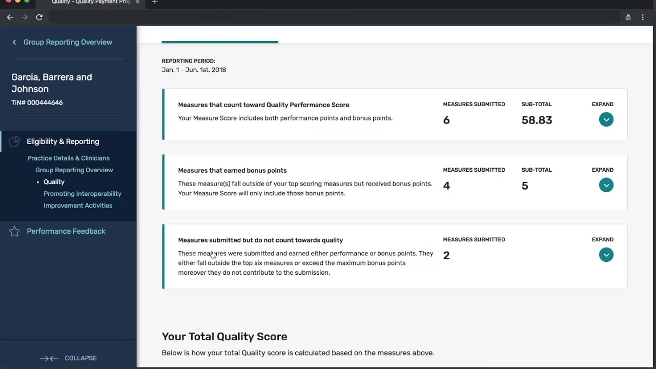 2018 Data Submission - Reviewing Quality Category Data