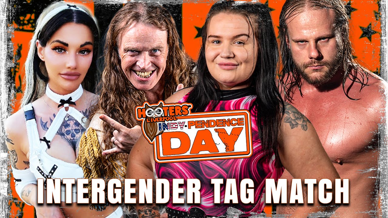 INTER-GENDER WRESTLING IN HOOTERS! - HANNAH TAYLOR/FRANKIE SLOAN VS LUCY SKY/DAN EVANS