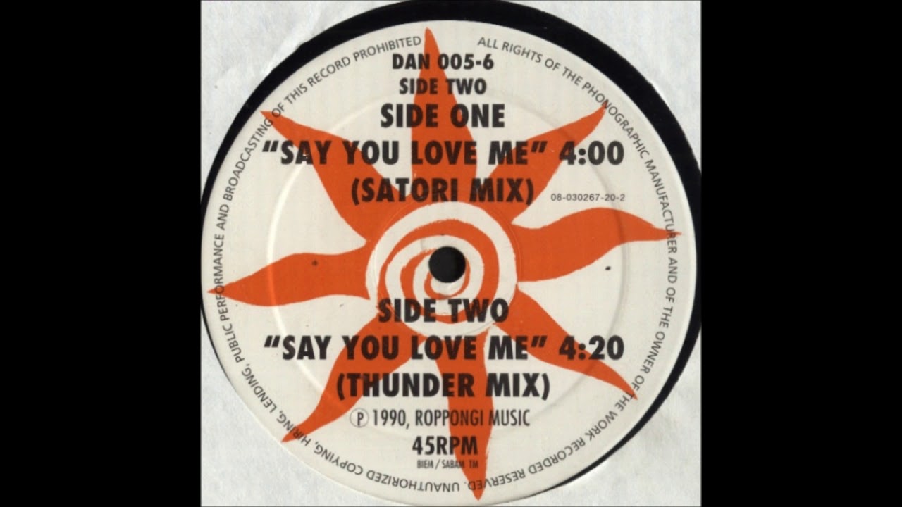 Mark Kamins Presents Koshin Satoh - Say You Love Me (Thunder Mix)