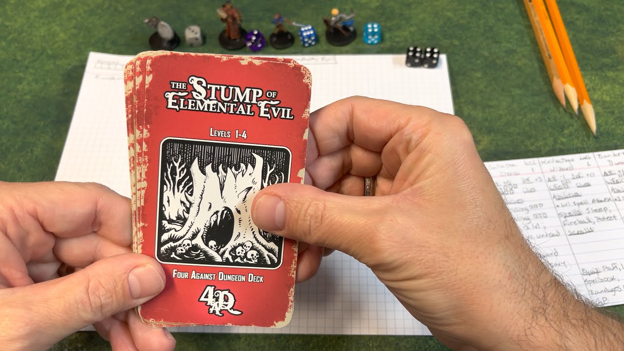 Four Against Darkness: Stump of Elemental Evil Playthrough: Tonight! On magehammer’s Game Table!