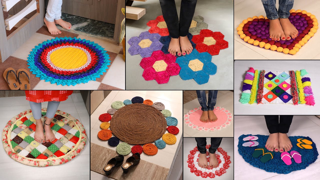 10 Beautiful Doormat Making || Old Clothes Life Hacks || Home Decor Ideas