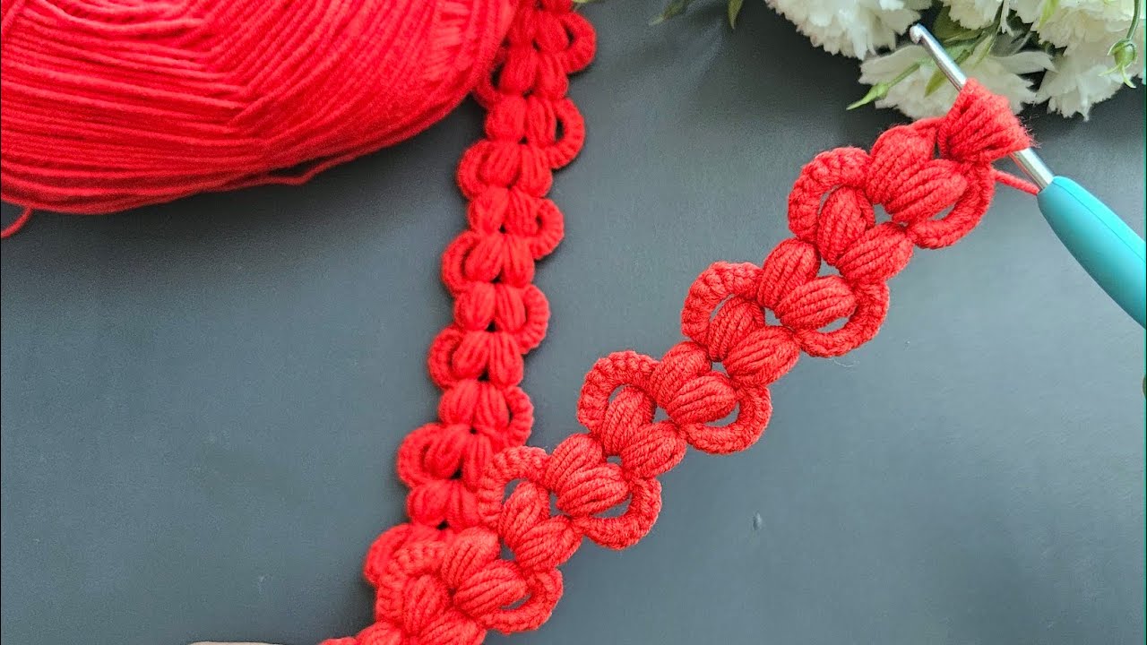 Wow Amazing!. Tunisian crochet bag handle model explanation ✅️ Hair band, belt model