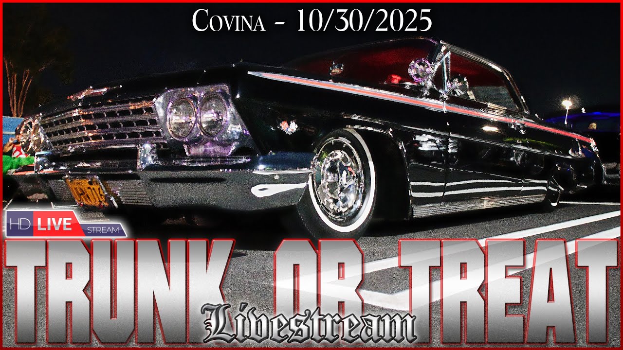 🔴 Lowriders Hit In-N-Out for Trunk N Treat 👻 | Covina Halloween Cruise Night 2025 🎃
