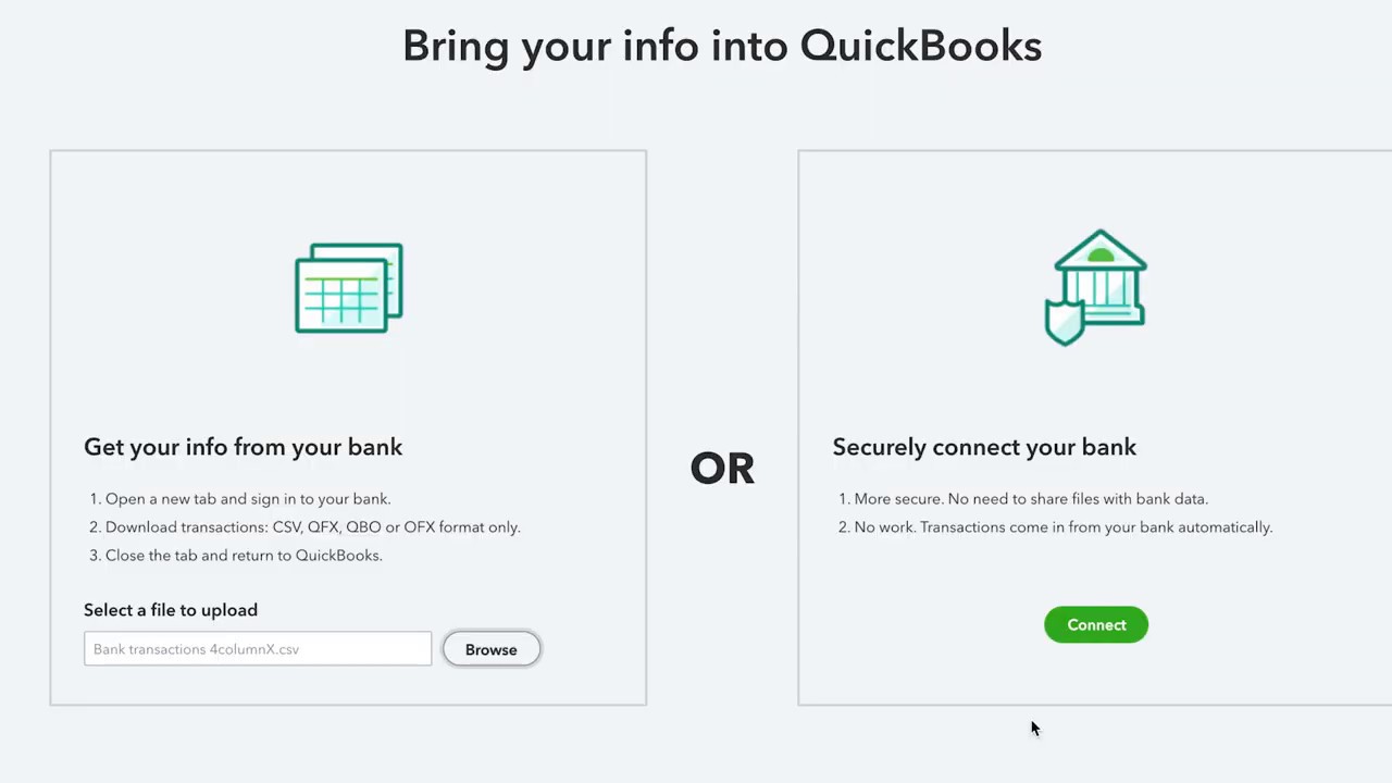 How to manually import bank transactions using CSV files | QuickBooks Online South Africa