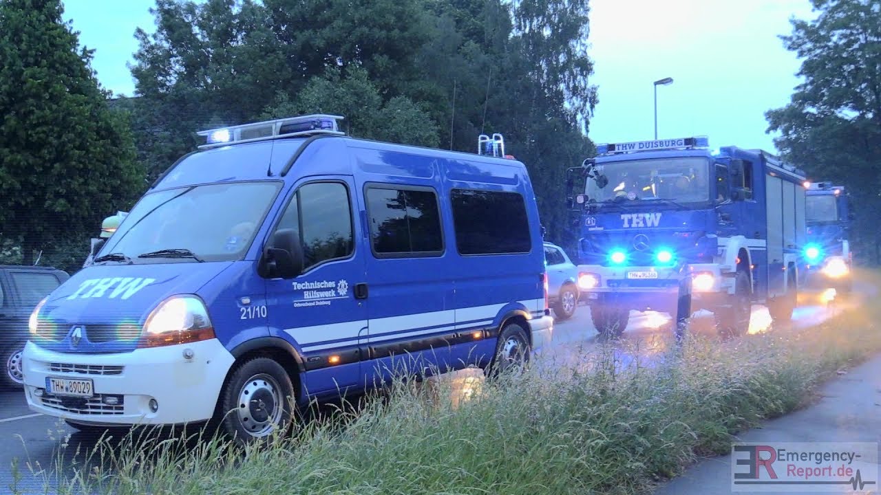 [GEWITTER MIT STARKREGEN IN DUISBURG] - Feuerwehr & THW nach Unwetter im Großeinsatz -