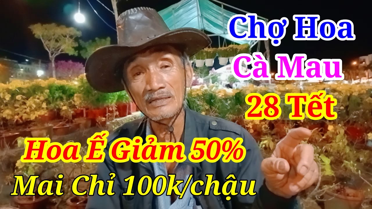 Ế Không Tưởng Chợ Hoa Cà Mau 28 Tết Giảm 50% Giá Bán Chấp Nhận Lỗ