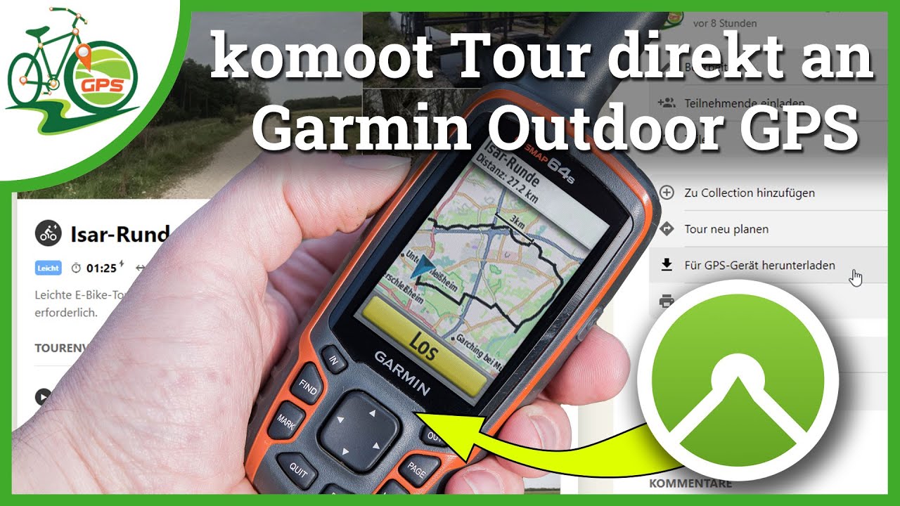 komoot Tour ➡ GPX ➡ Garmin Outdoor GPS 🗻 GPSmap ✅ eTrex ✅ Oregon 🚴 So geht's 🏁
