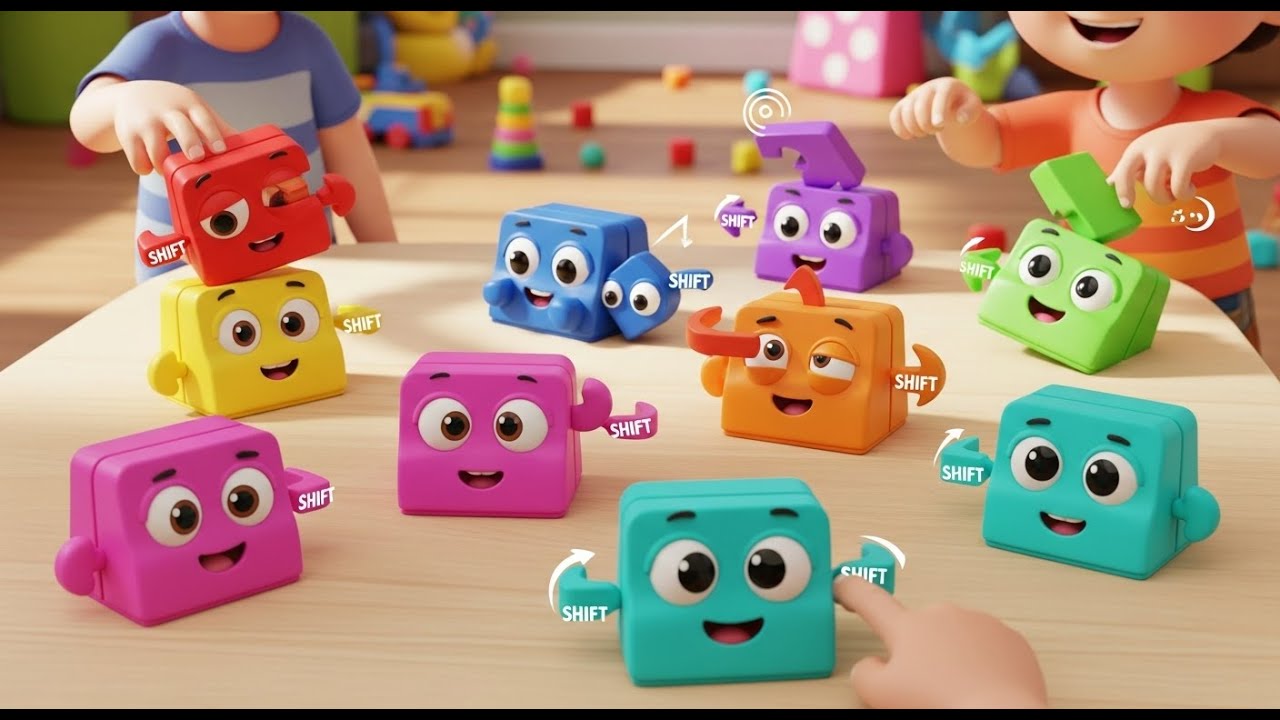 Nove Pequenos Quebra-Cabeças Deslizantes | Música de Lógica e Cores para Crianças