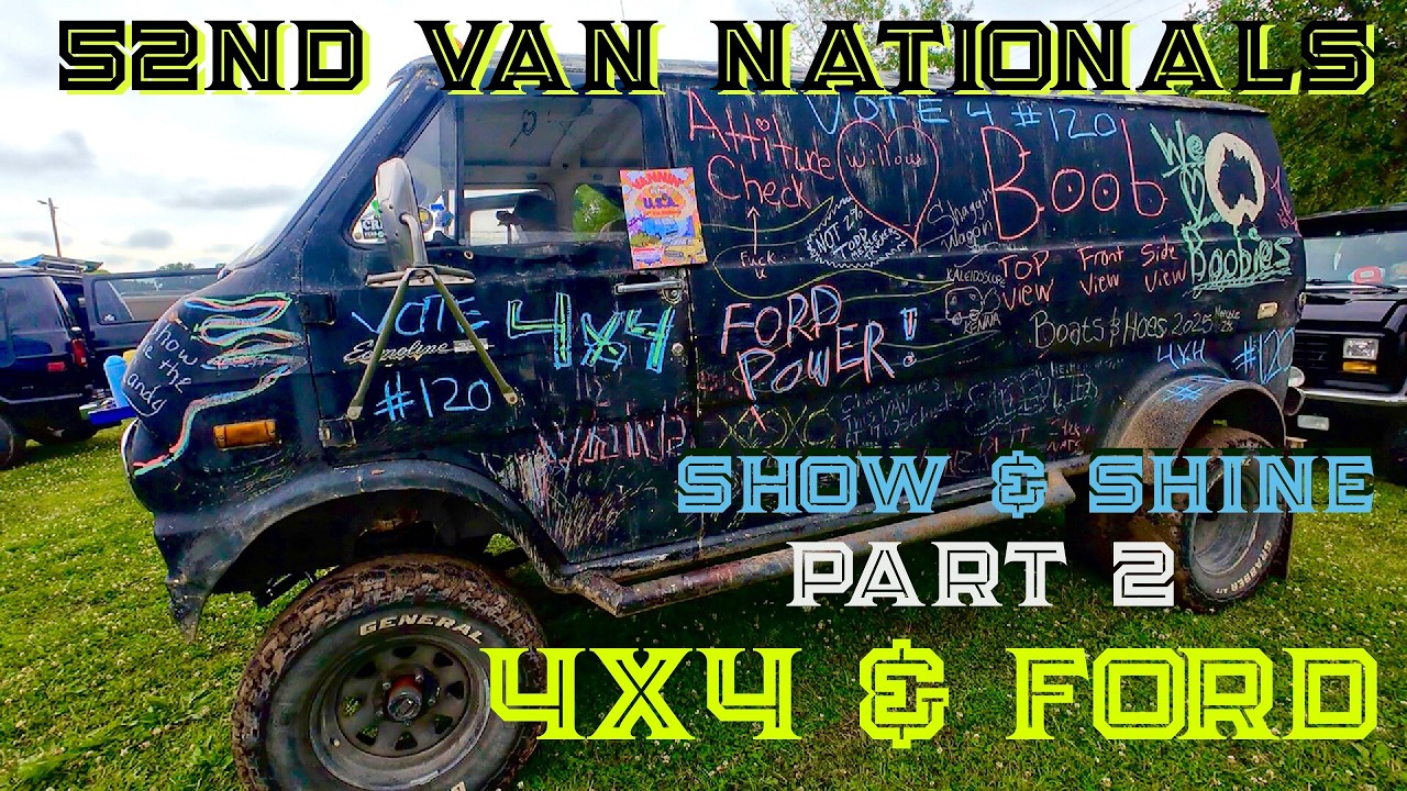CUSTOM 4X4 и фургоны Ford на 52-й выставке Van Nats, часть 2, и на Национальном фестивале грузови...
