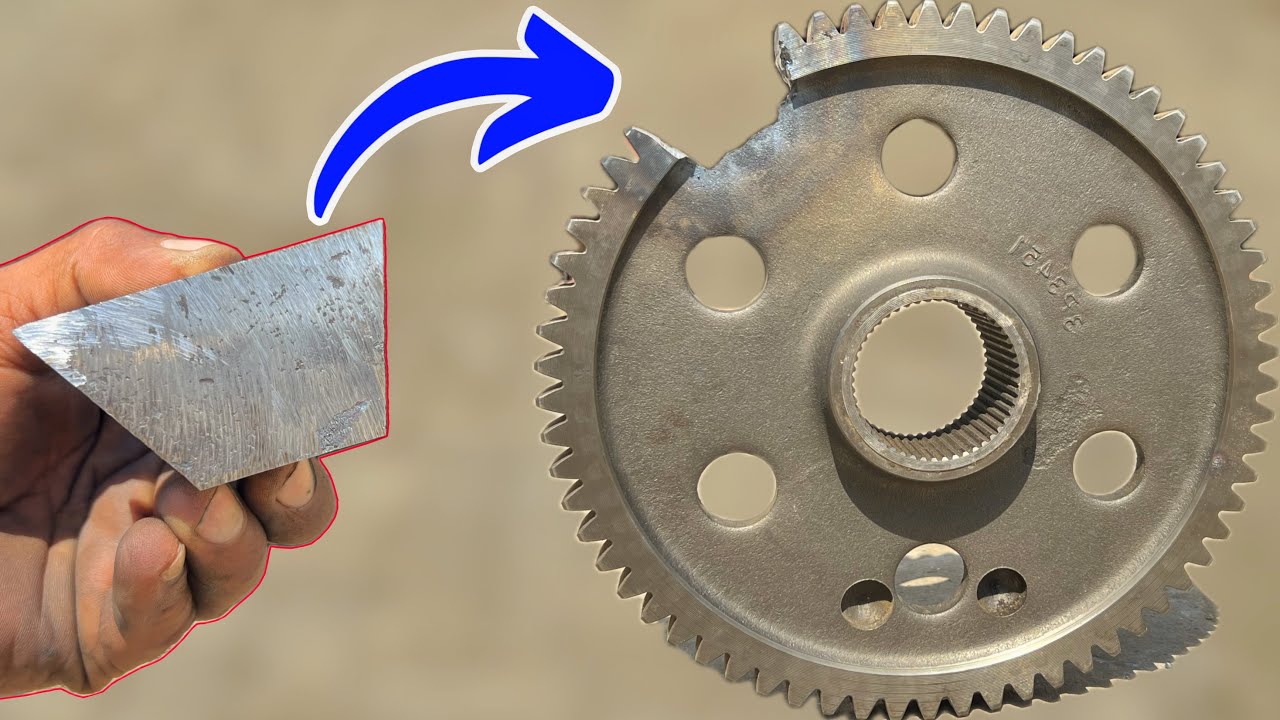 Broken Gear Tooth? No Problem! Repairing Caterpillar Engine Gear Tooth by new Piece