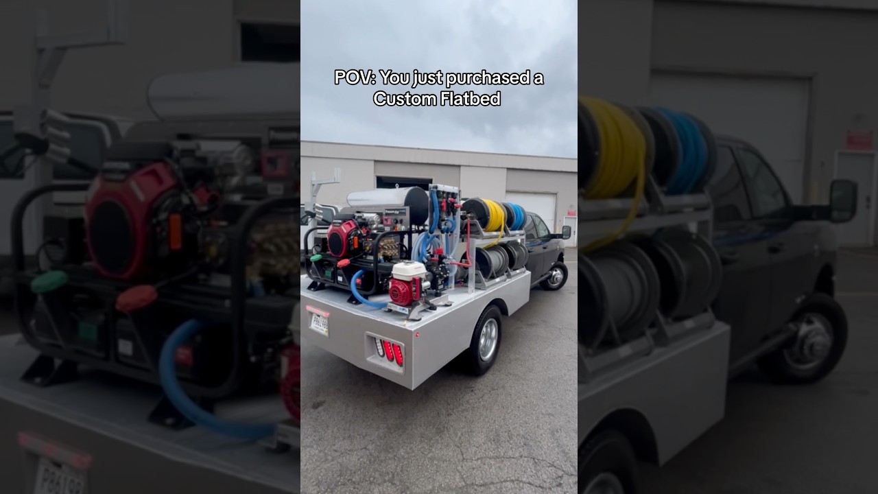 Built to Impress: Mobile Skids Custom Flatbed with Pressure Washing Equipment