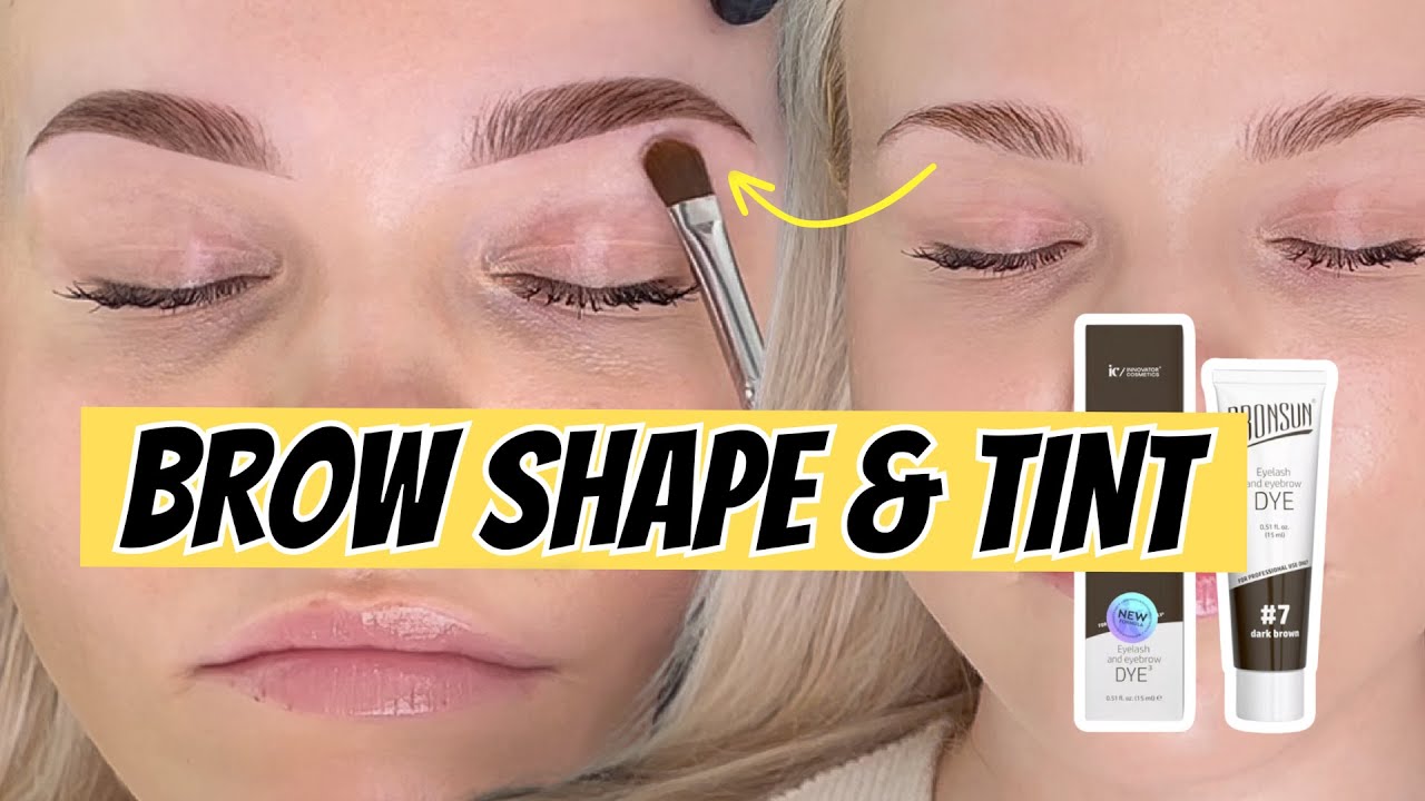 BROW SHAPE & TINT FULL TUTORIAL⎥Bronsun Hybrid Dye [New Formula]