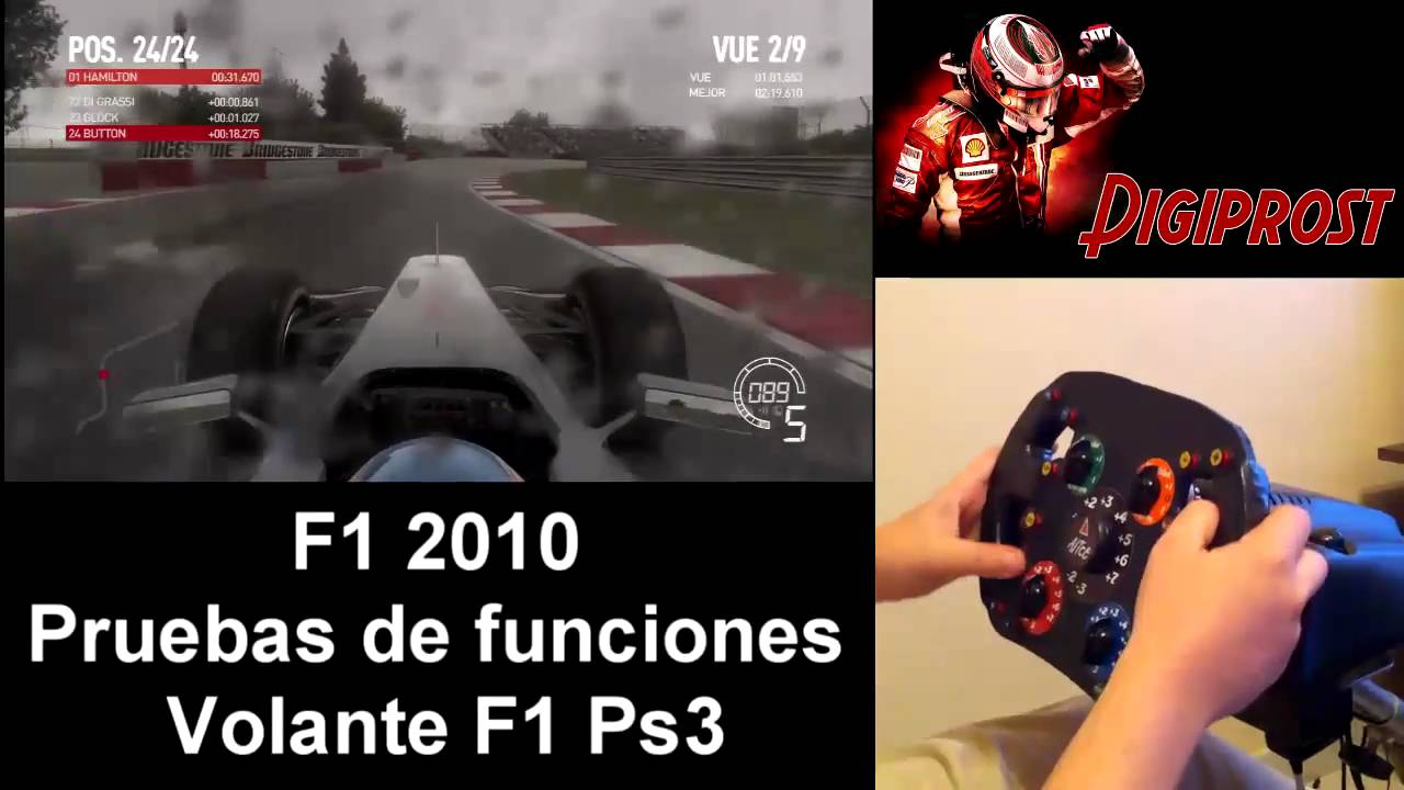 F1 2010 Prueba Botones Volante F1 Ps3