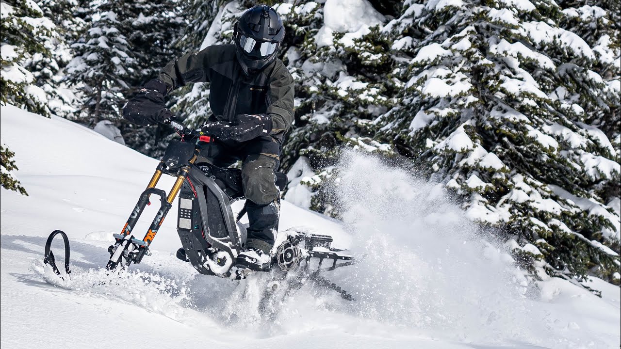 Snowbike kit from SurRonshop - ride demo || Гусеничный комплект для Sur-Ron light bee X