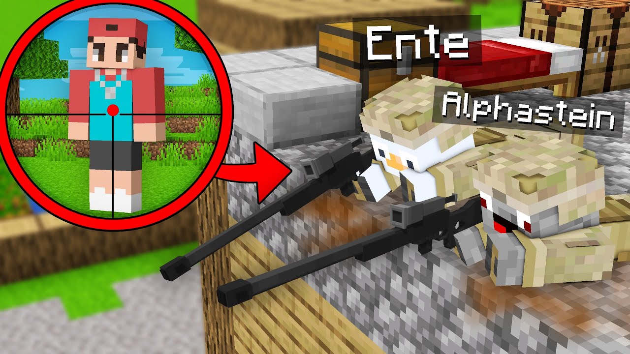 Wie Alphastein und Ente zu GEHEIMEN SCHARFSCHÜTZEN wurden in Minecraft RP!