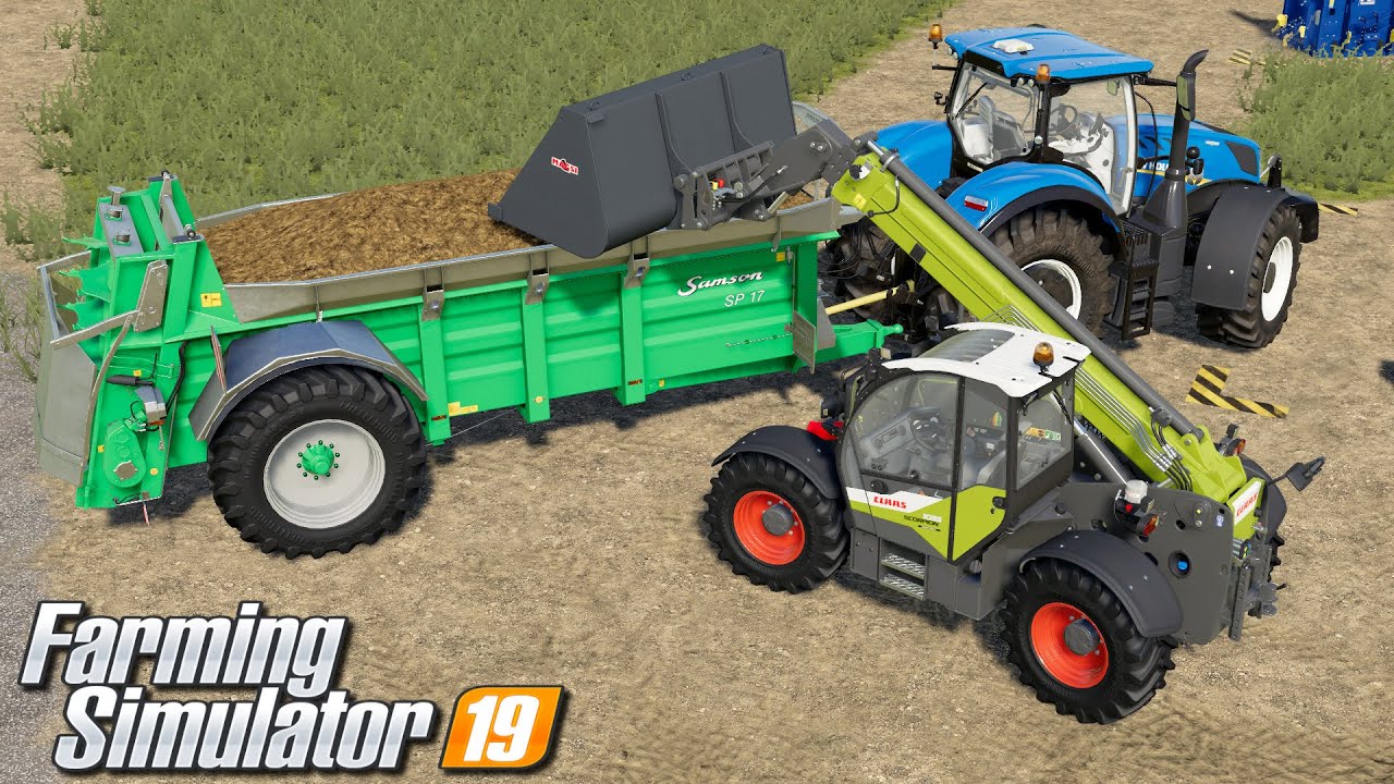 Załadunek i rozrzucanie obornika - Farming Simulator 19 | #31