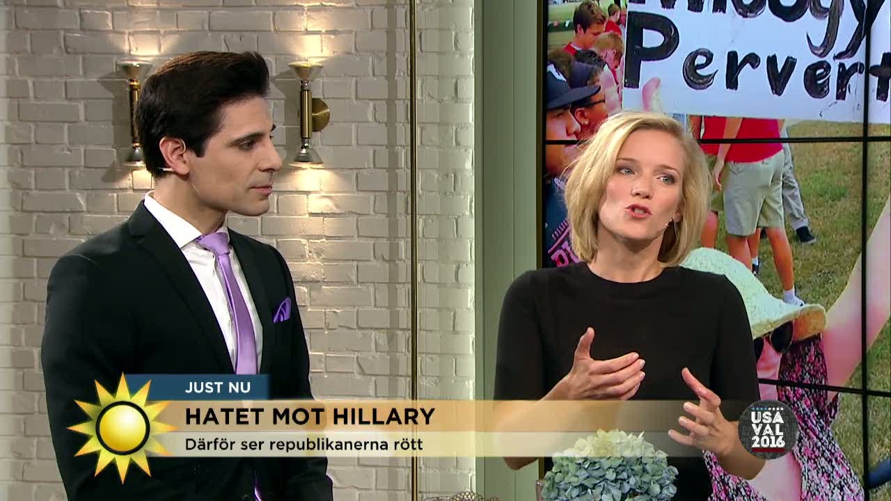 Hatet mot Hillary - därför ser republikanerna rött - Nyhetsmorgon (TV4)