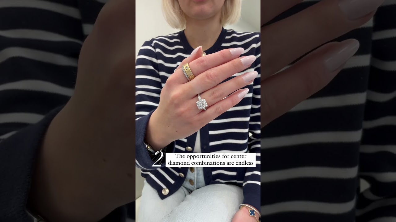 3 reasons why this particular three-stone engagement ring setting has been so popular! 💍