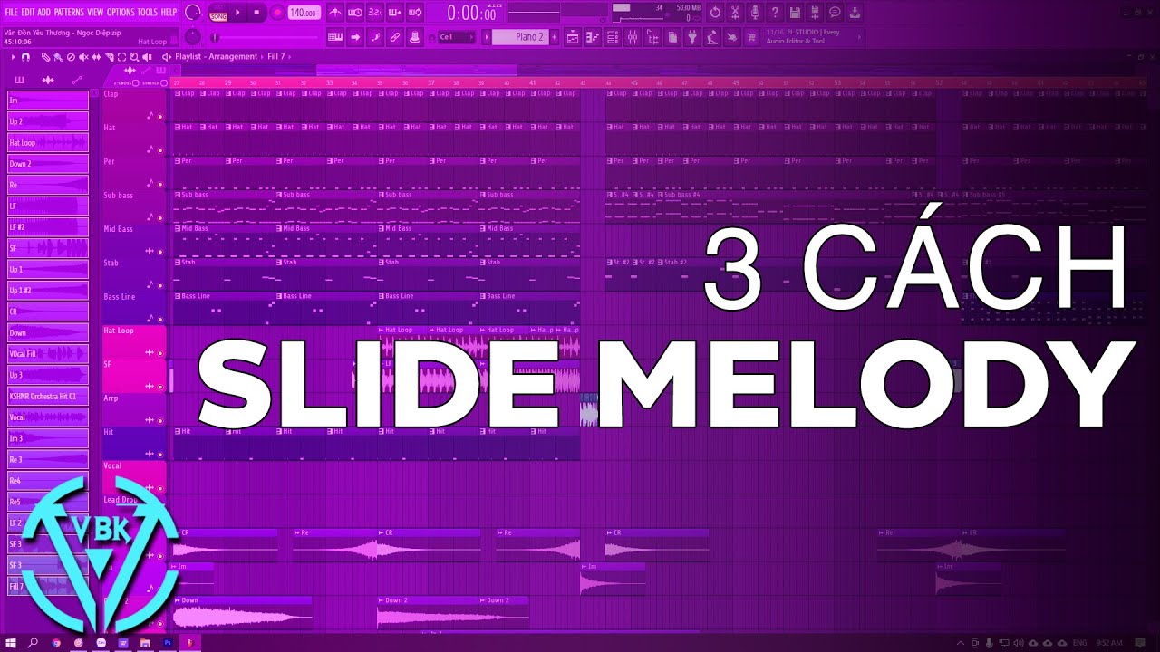Hướng Dẫn Luyến Note (Slide) Cho Melody | FL Studio | VBK MUSIC