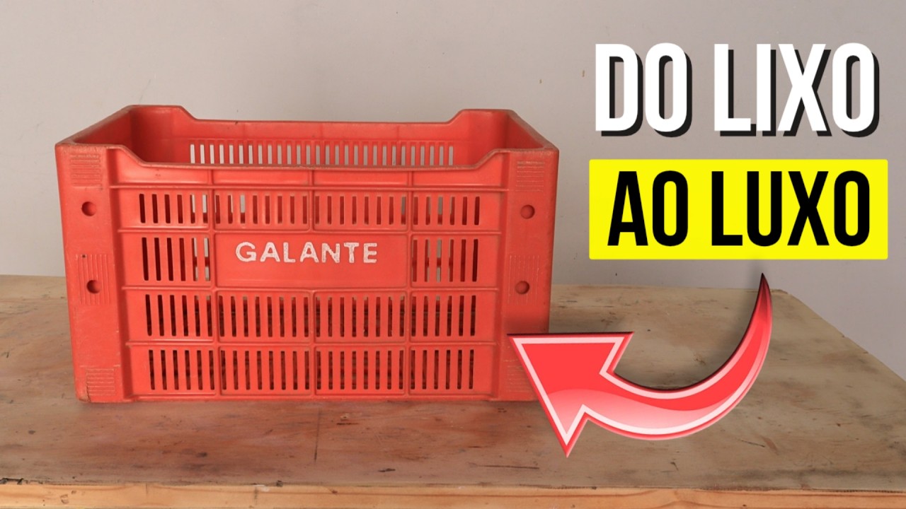 OLHA essa Ideia INCRÍVEL com CAIXOTE DE PLÁSTICO! DO LIXO AO LUXO