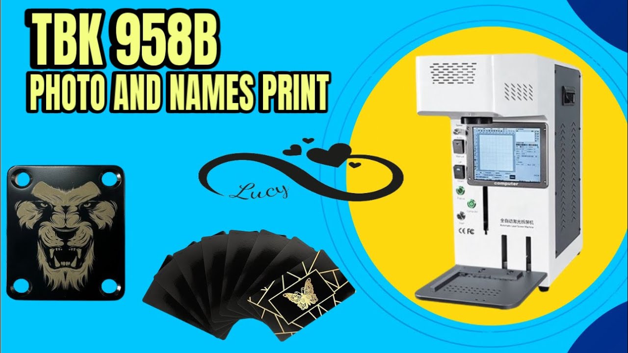 How to print photos and names laser machine TBK 958B