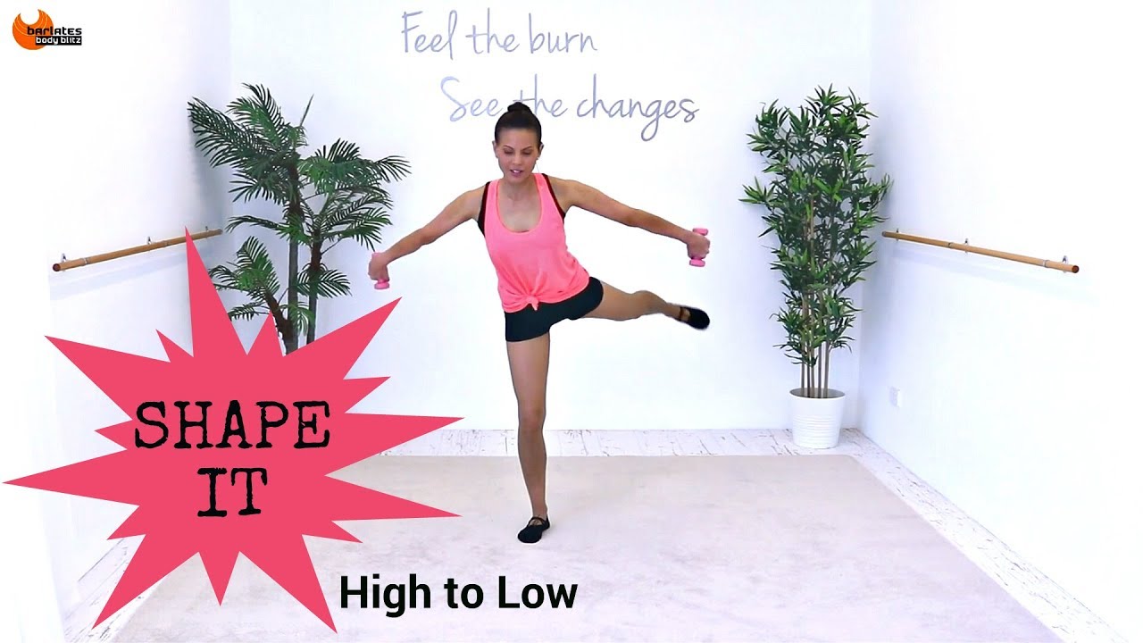 Total Body Workout Pilates Fusion Workout - Barlates Body Blitz Body Shape It High to Low