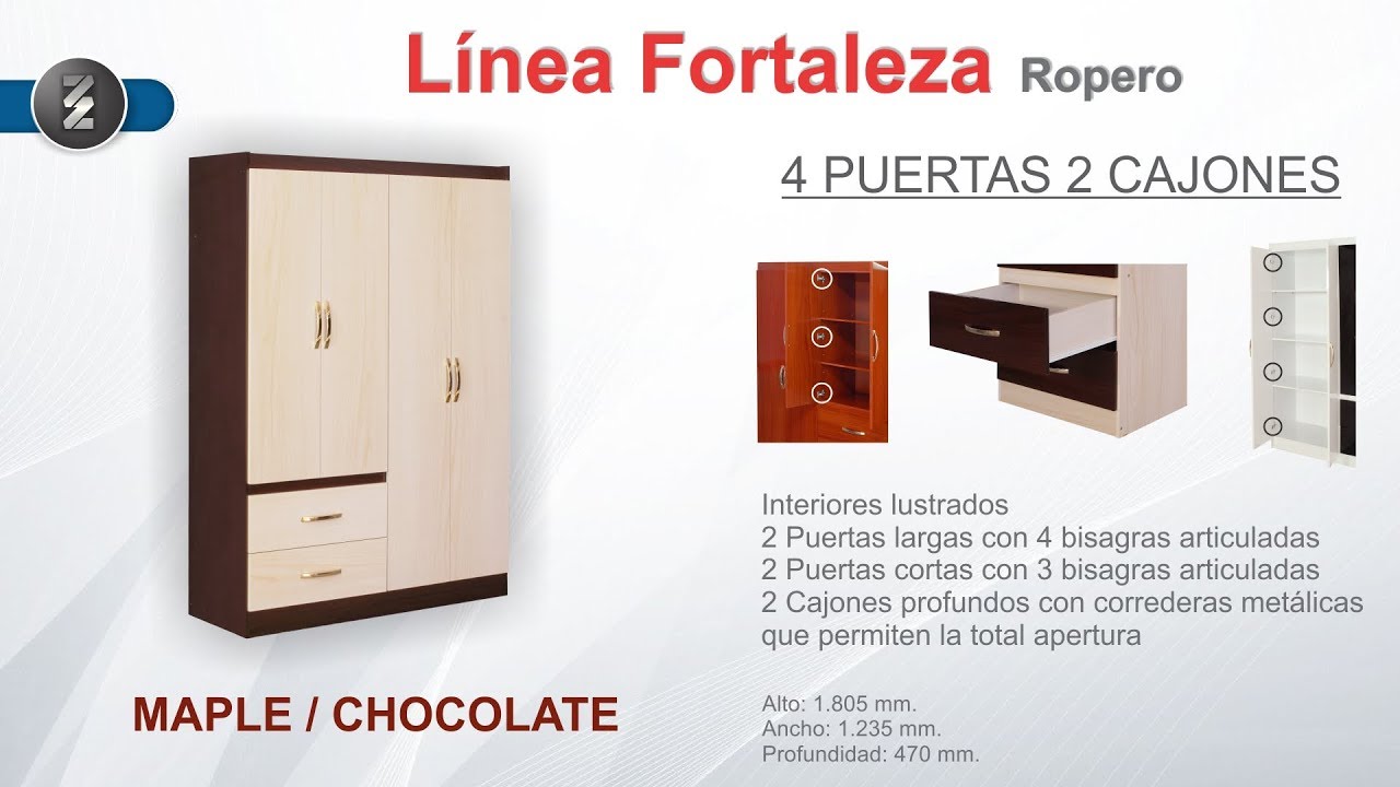Ropero Fortaleza 4 puertas - Maximo