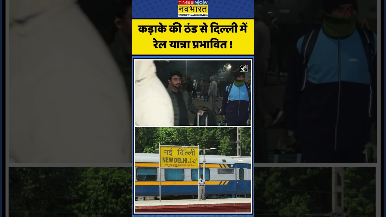 कड़ाके की ठंड से दिल्ली में रेल यात्रा प्रभावित ! 