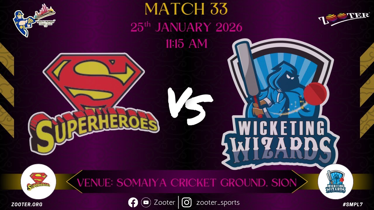 SUPERHEROES VS WICKETING WIZARDS | SMPL 7.0 | MATCH 33 | DAY 25