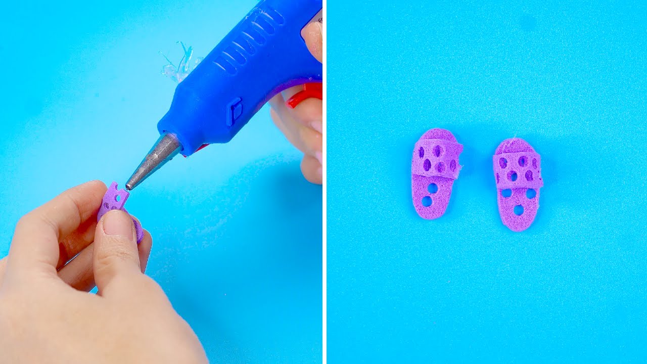 How to make Miniature Sandals | MINIATURE IDEAS FOR DOLLHOUSE | #Shorts