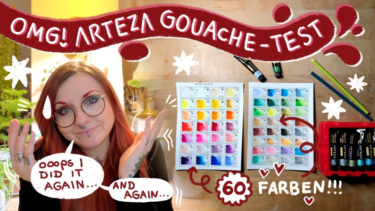 ✨ ARTEZA Gouache Review ✨ 60er Set im Test ✨