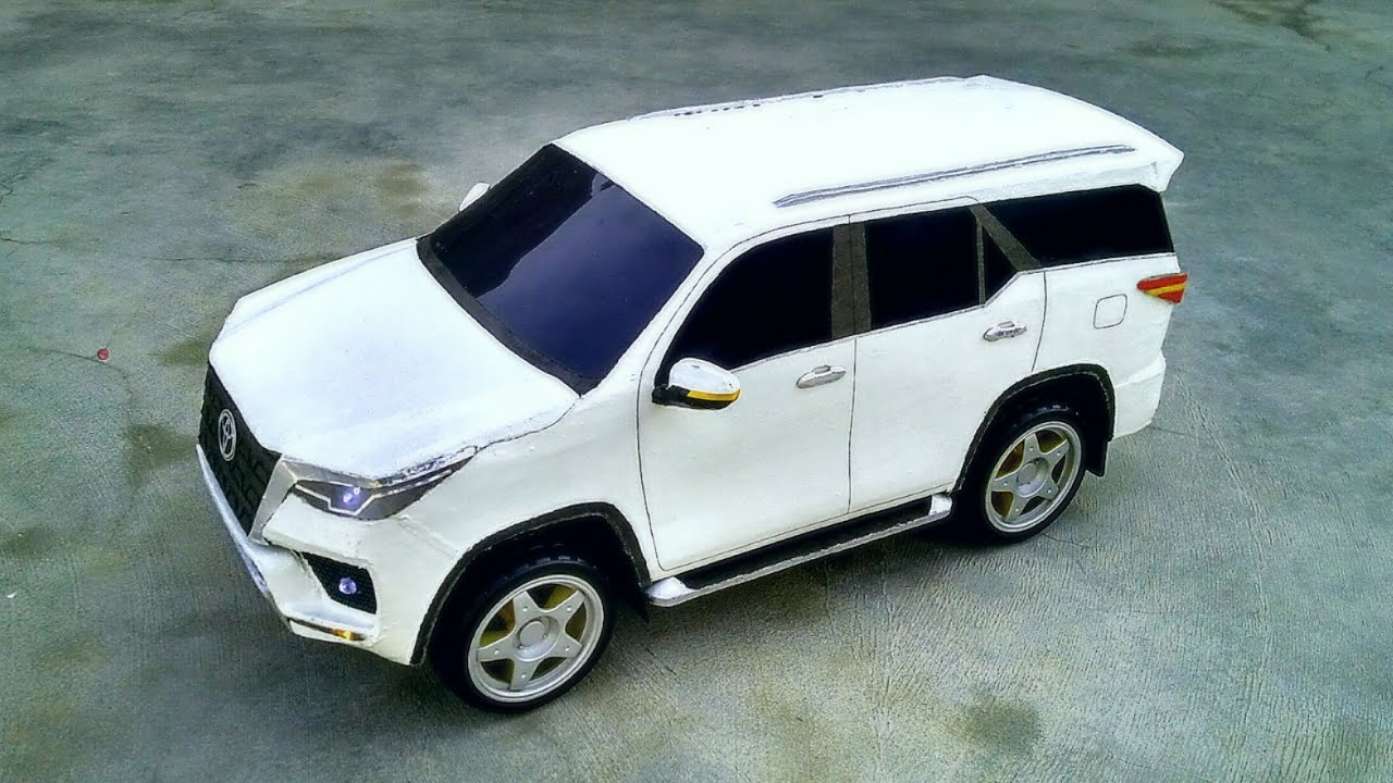 How To Make RC New Fortuner Car From Cardboard At Home