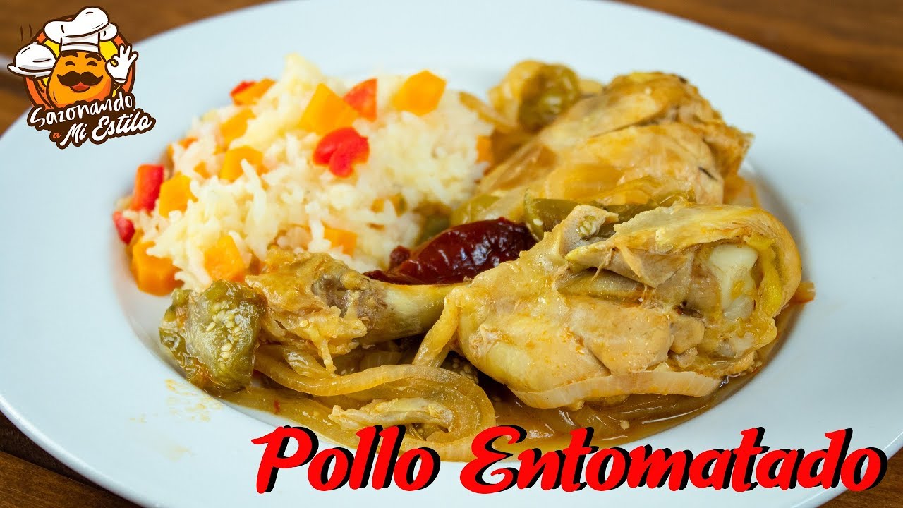 Pollo Entomatado EN UN SOLO PASO  NO AMARGA NI QUEDA ÁCIDO | Sazonando a mi Estilo