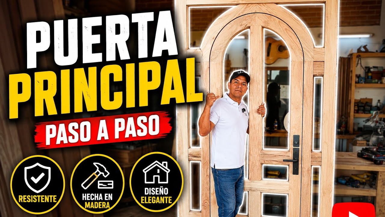 PUERTA PRINCIPAL DE MADERA #elmueblemoderno