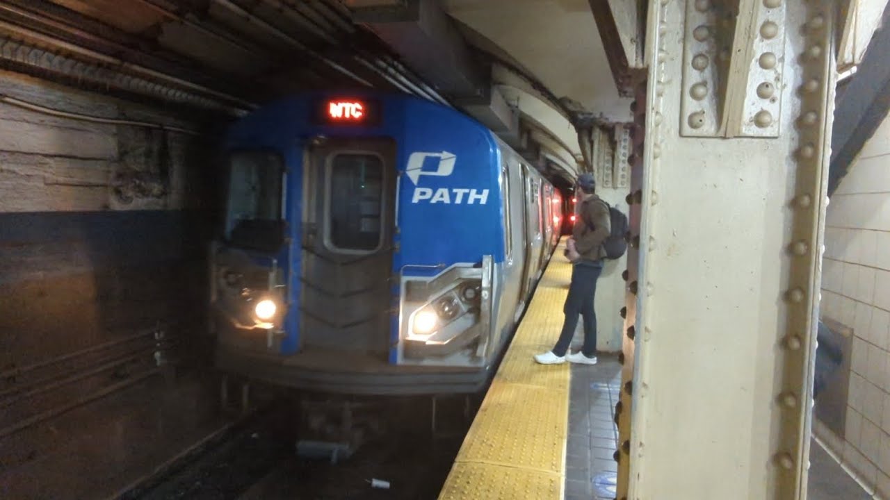 PATH: Red & Yellow Line action at Grove Street (4/2/2023)