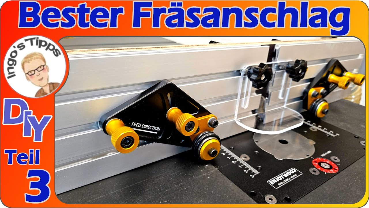 Multifunktionaler Fräsanschlag selber bauen Absaugung am Frästisch der Dewalt DWE 7492 | IngosTipps