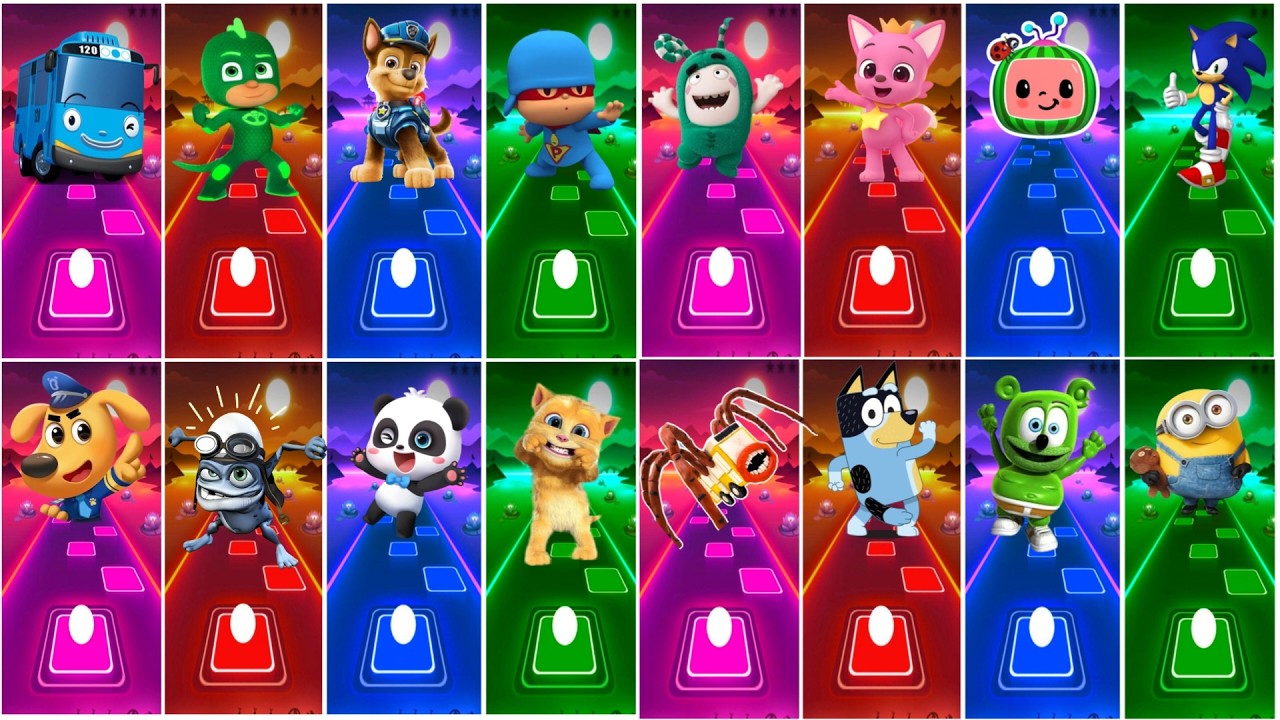 BUS EATER 🆚 EXTRA SLIDE 🆚 SKIBIDI TOILET 🆚 HOUSE HEAD 🆚 ODDBODS | Tiles Hop EDM Rush!