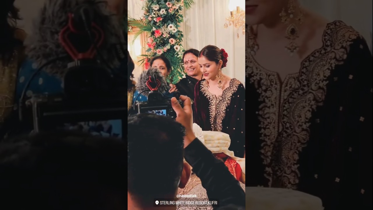 Rubi at her brother's wedding in Shimla. Rubina Dilaik #rubinadilaik #wedding