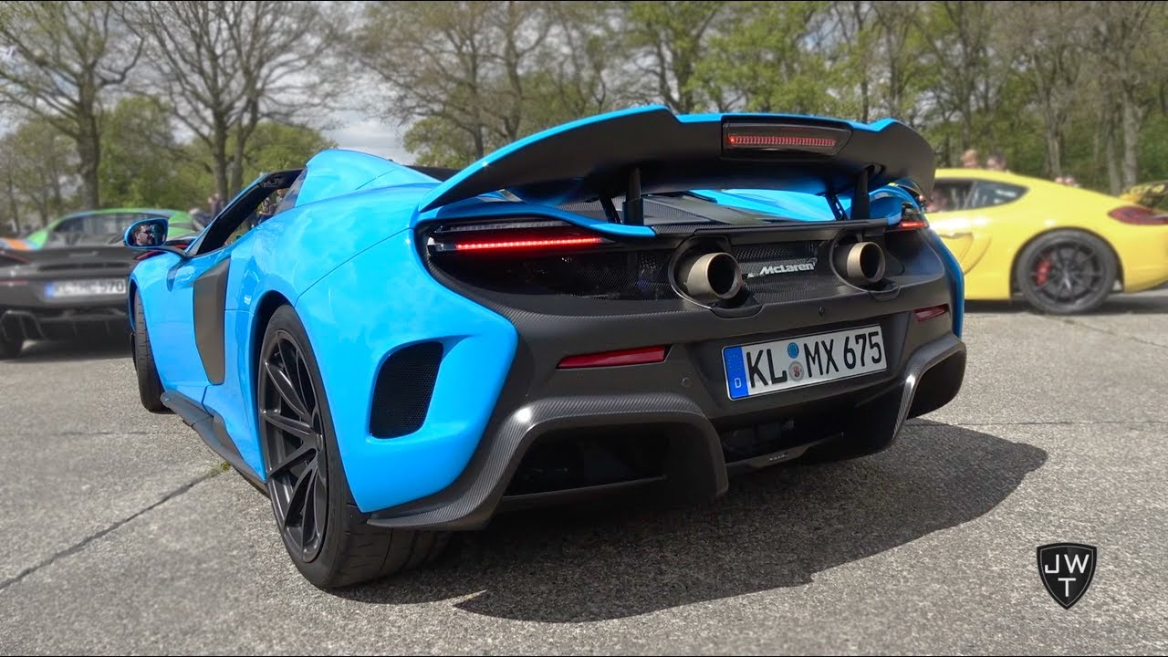 McLaren 675 LT Coupe & 675 LT Spider in ACTION! REVS, Drag Races & More Sounds!