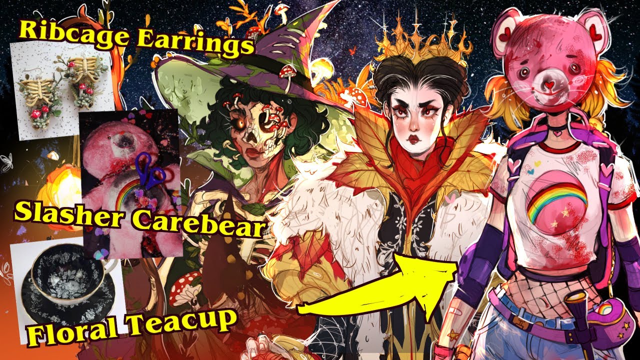 You sent me MORE cool images & I turned them into weird characters 🦉🌺🍄(CHARACTER DESIGN CHALLENGE)
