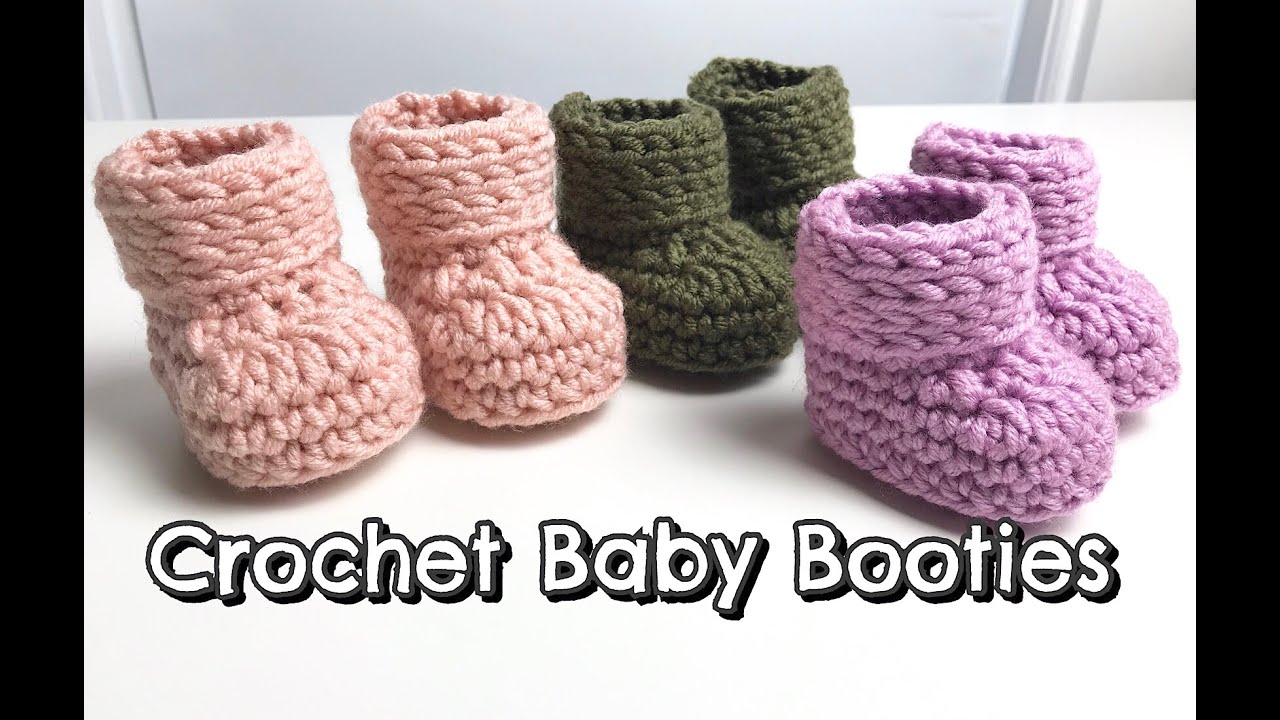 How to Crochet Baby Booties (0-3 months)