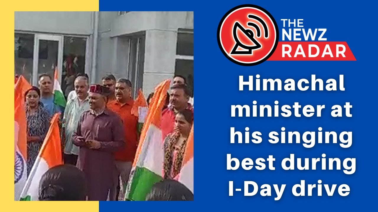 Himachal minister at his singing best during I-Day drive