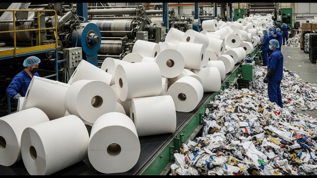 From Waste Paper to Soft Toilet Paper | Complete Factory Process